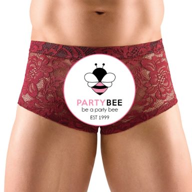 Spitzen Shorts Herren Rot Rote Spitzen Shorts Herren von PartyBee