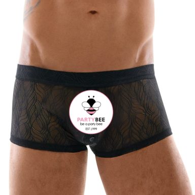 PartyBee Transparenter Slip Herren Schwarzer transparenter Slip für Herren von PartyBee